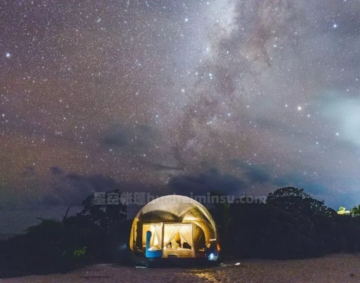 南糯山茶园泡泡屋星空房，躺在床上数星星