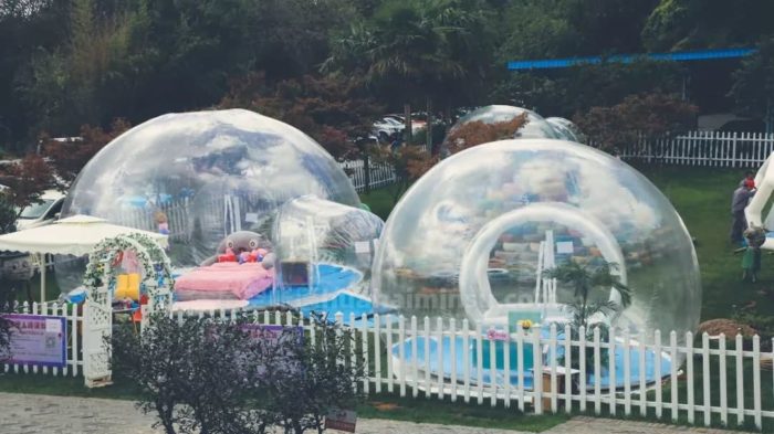 云南野鸭湖星空房泡泡屋，碰碰车、溜索、水上自行车一个都不能少