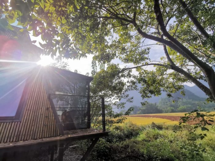 到阳朔十里画廊，偶遇野奢游牧酒店星空房